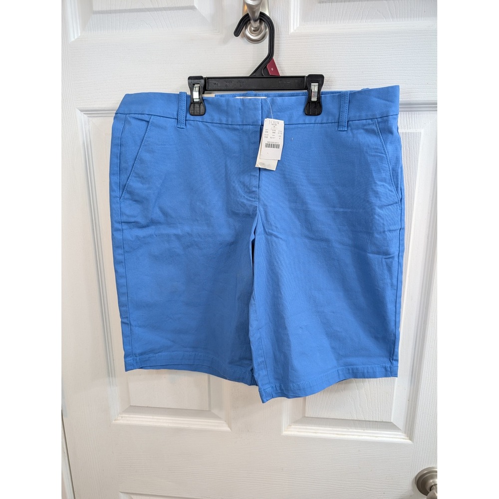 J.Crew Stretch Chino Bermuda Shorts Blue City Fit NWT - Size 8